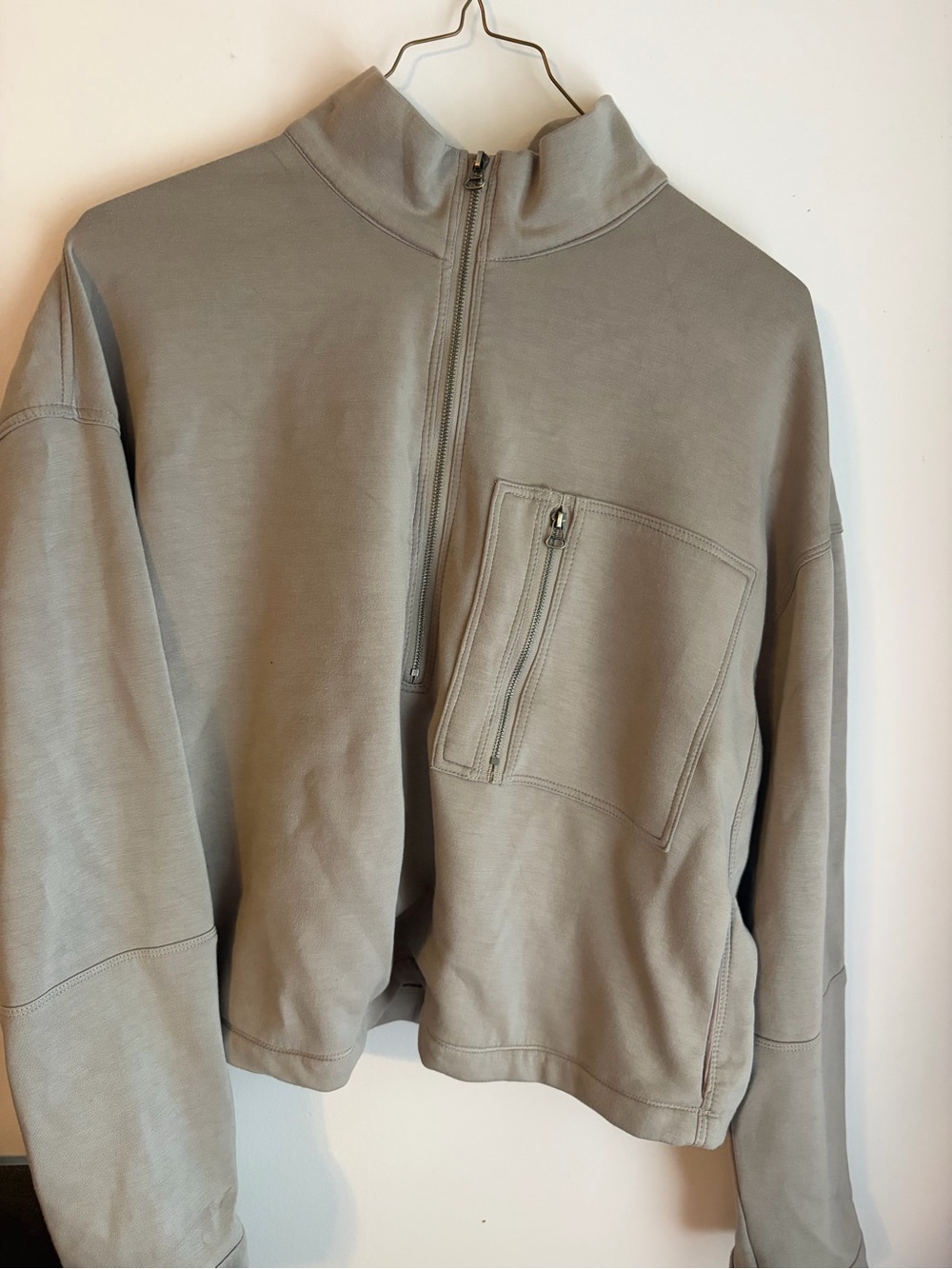 Mod Ref Womens Half-Zip Sweatshirt - Taupe